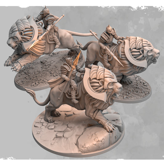 King Aeden and honorguard on lions bundle